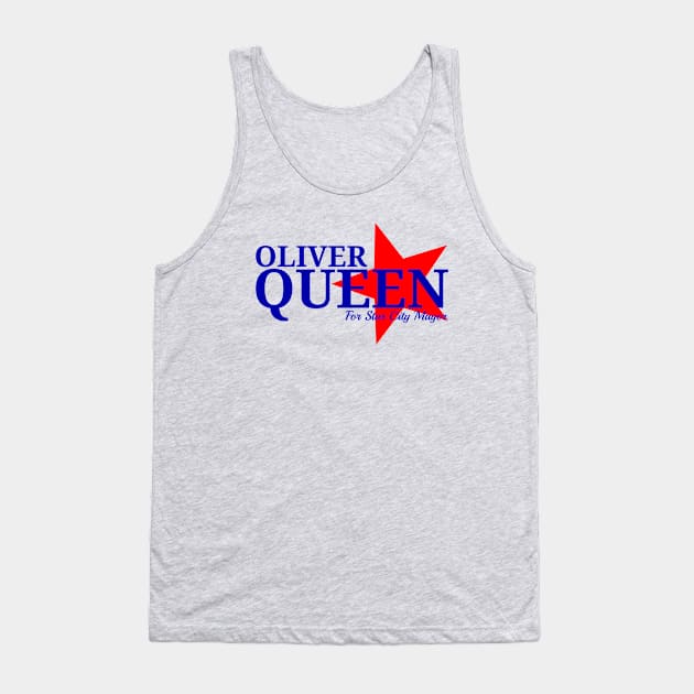 Oliver Queen For Star City Mayor - Patriotic Colors Design Tank Top by FangirlFuel